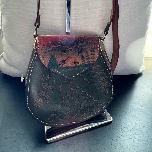 Leather vintage crossbody bag - Picture 2 of 7